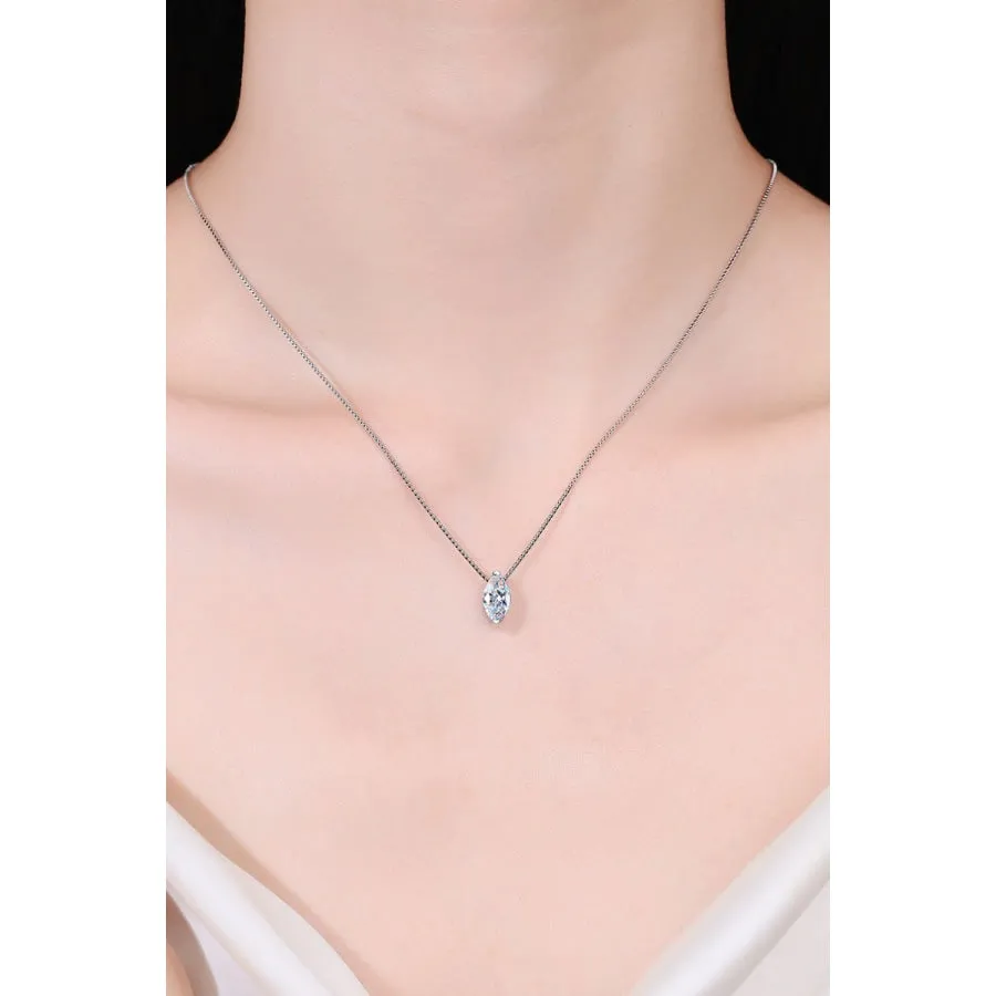 1 Carat Moissanite 925 Sterling Silver Necklace