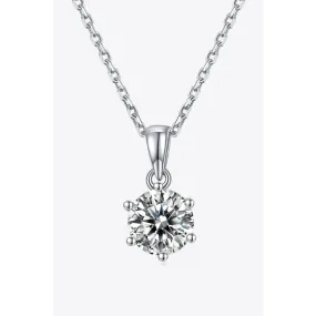 1 Carat Moissanite 925 Sterling Silver Necklace