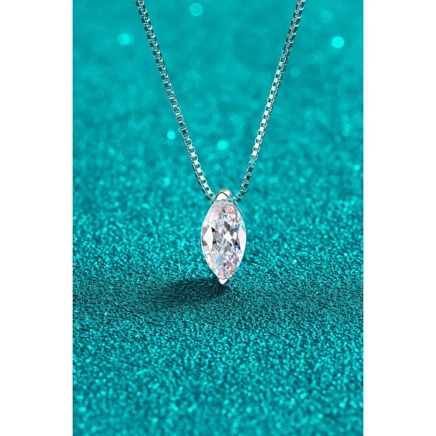 1 Carat Moissanite 925 Sterling Silver Necklace