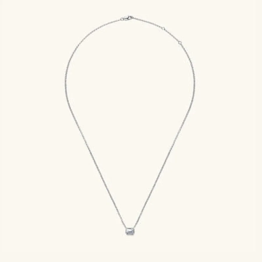 1 Carat Moissanite 925 Sterling Silver Pendant Necklace