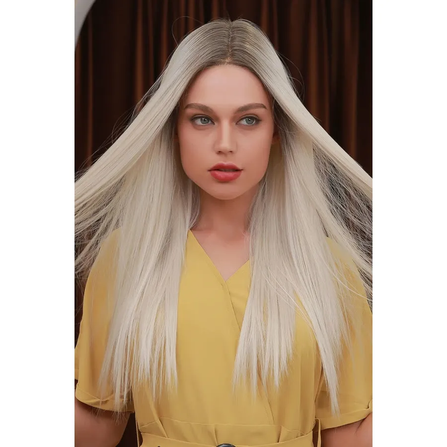 13*2" Lace Front Wigs Synthetic Long Straight 26" Heat Safe 150% Density