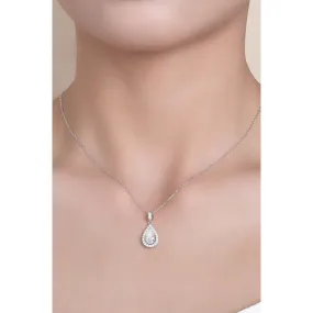 1.5 Carat Moissanite 925 Sterling Silver Teardrop Necklace