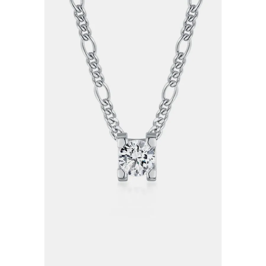 2 Carat Moissanite 925 Sterling Silver Pendant Necklace