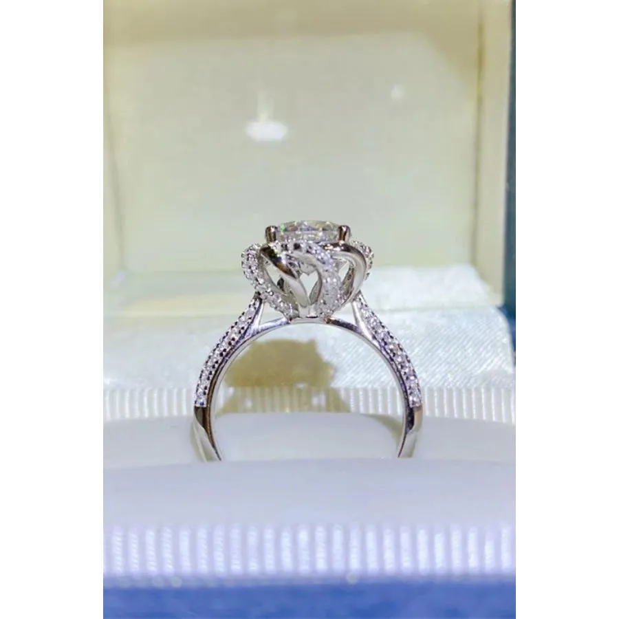 2 Carat Moissanite 925 Sterling Silver Ring