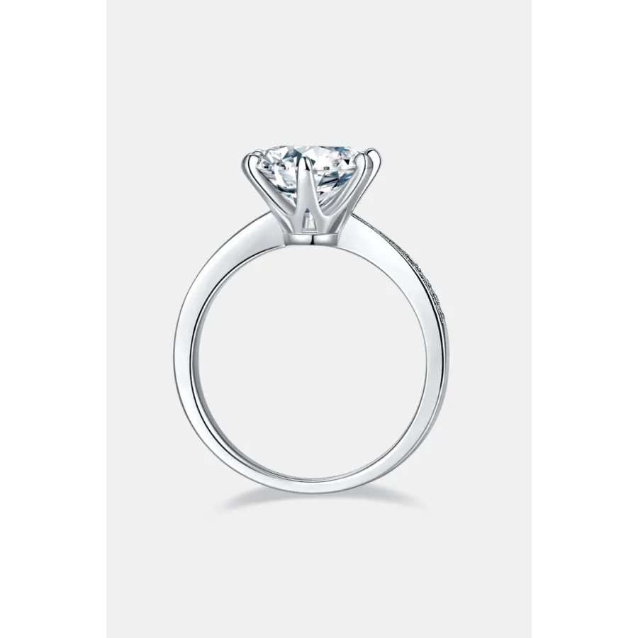 3 Carat Moissanite Side Stone Ring