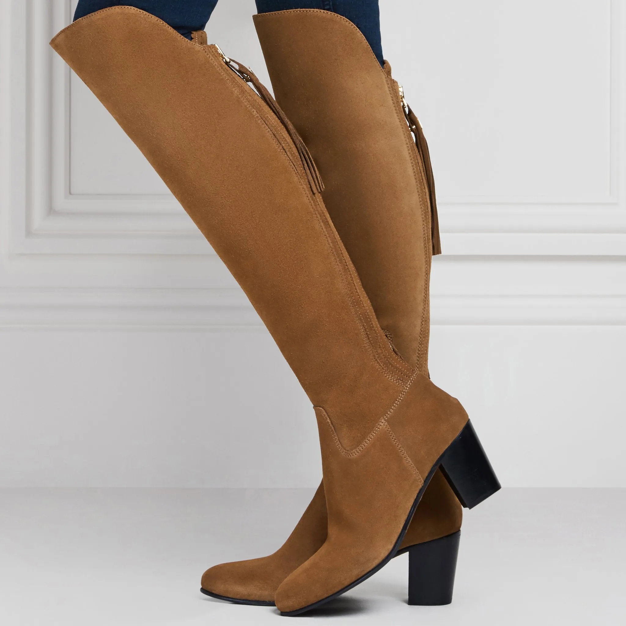 Amira Heeled Boot - Tan