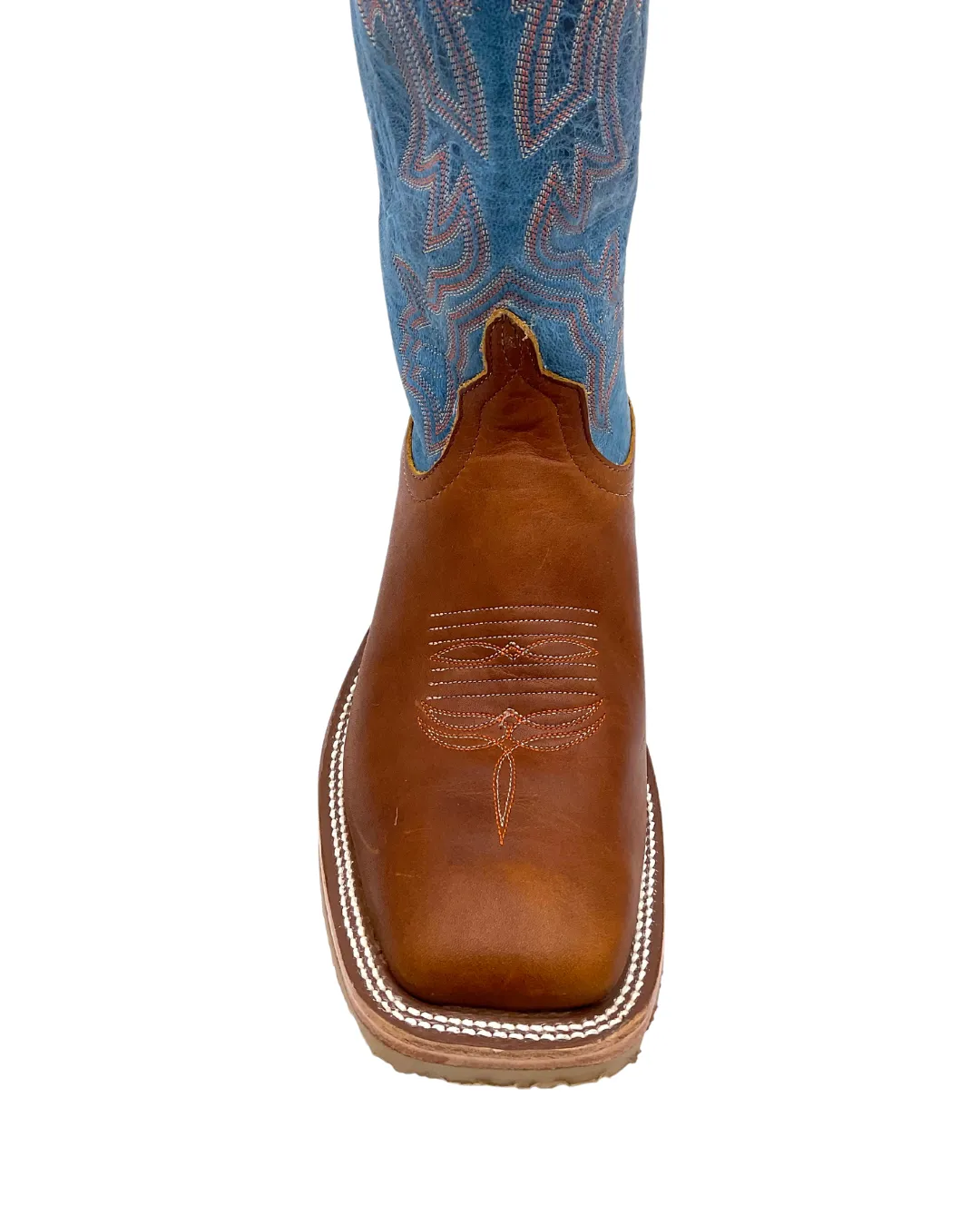 'Anderson Bean' Men's 13" Briar Mad Dog Western Boot - Brown / Blue