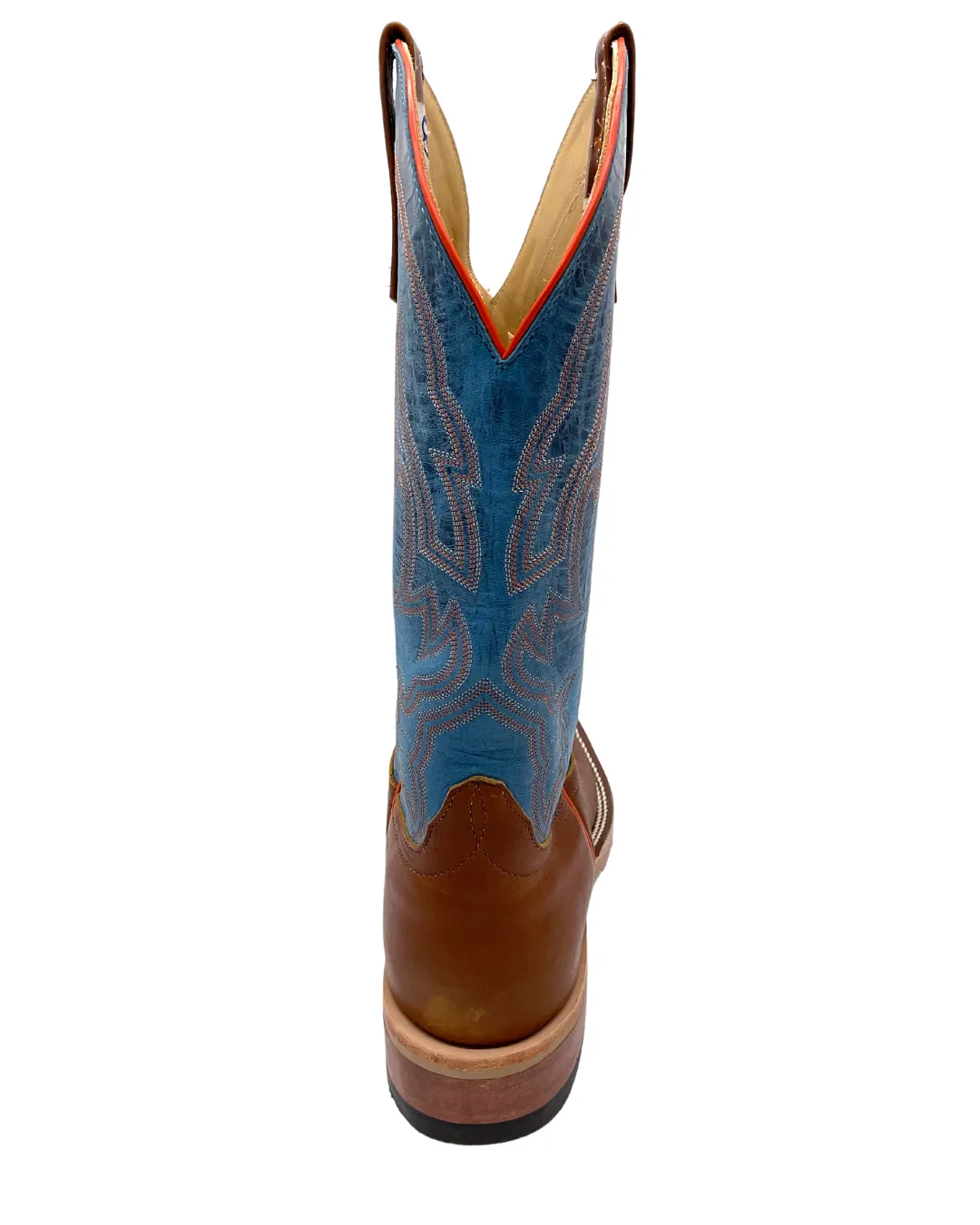 'Anderson Bean' Men's 13" Briar Mad Dog Western Boot - Brown / Blue