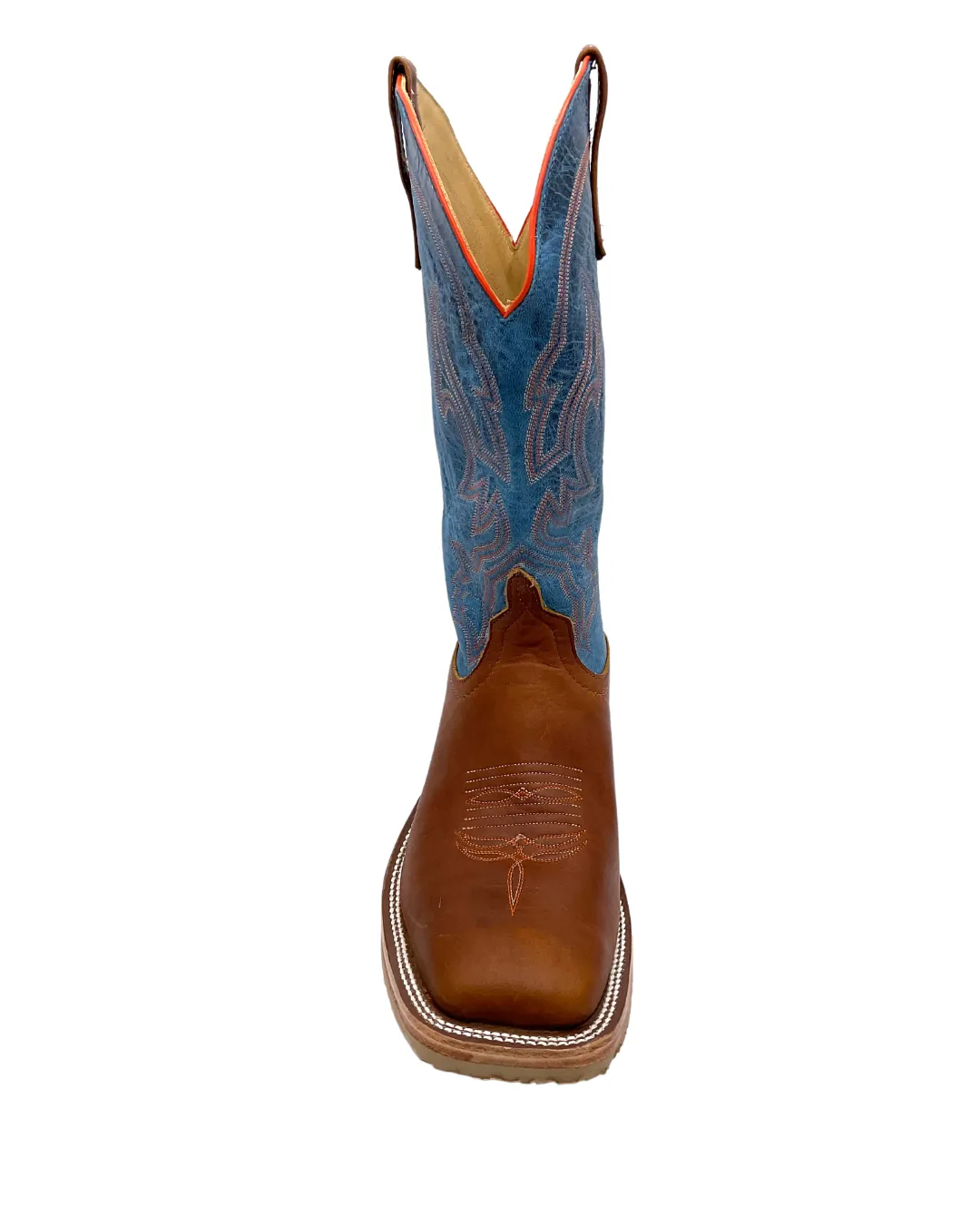 'Anderson Bean' Men's 13" Briar Mad Dog Western Boot - Brown / Blue