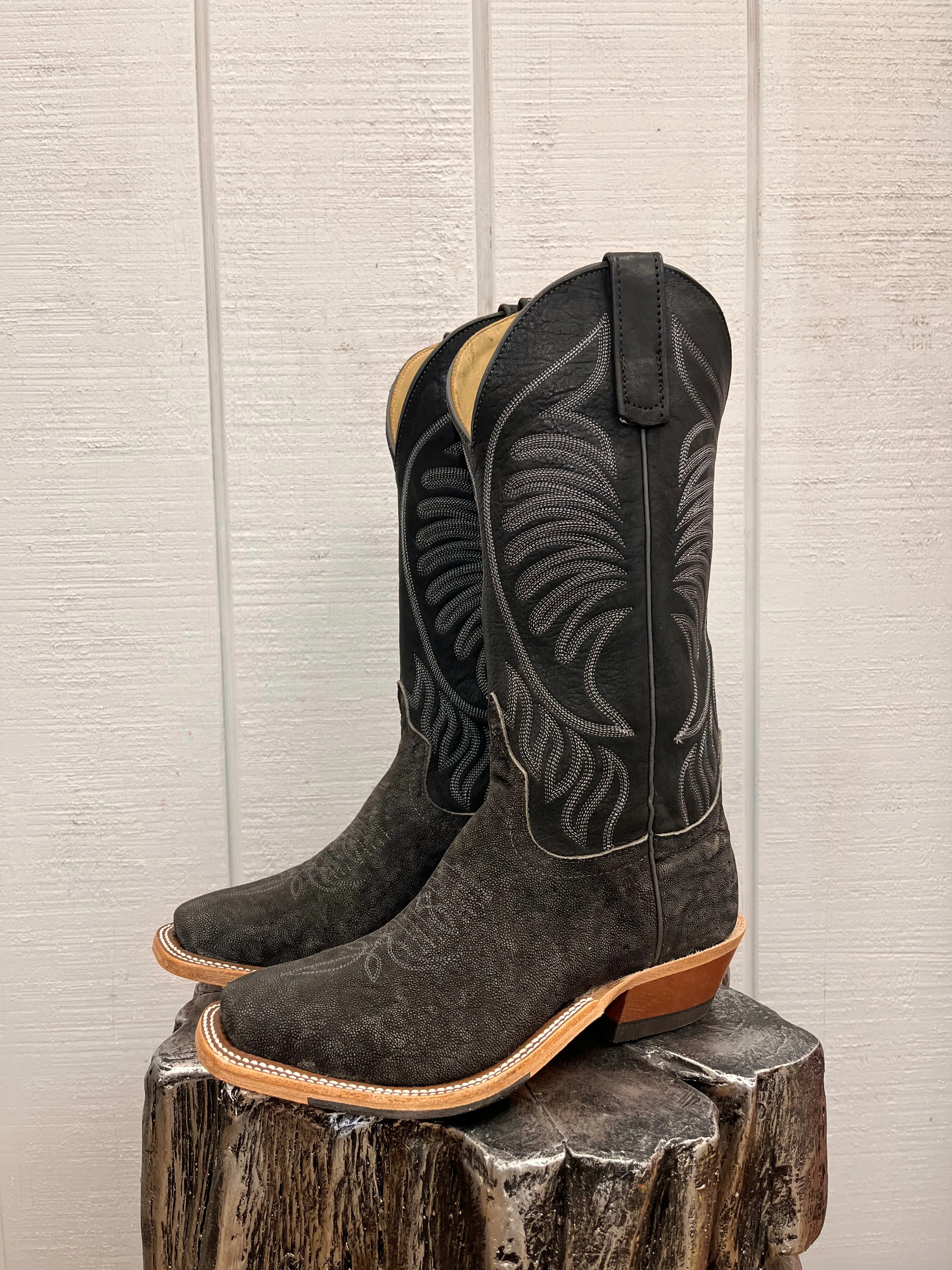 Anderson Bean Men's 13" Granite Safari Elephant Cutter Toe Cowboy Boots 338109