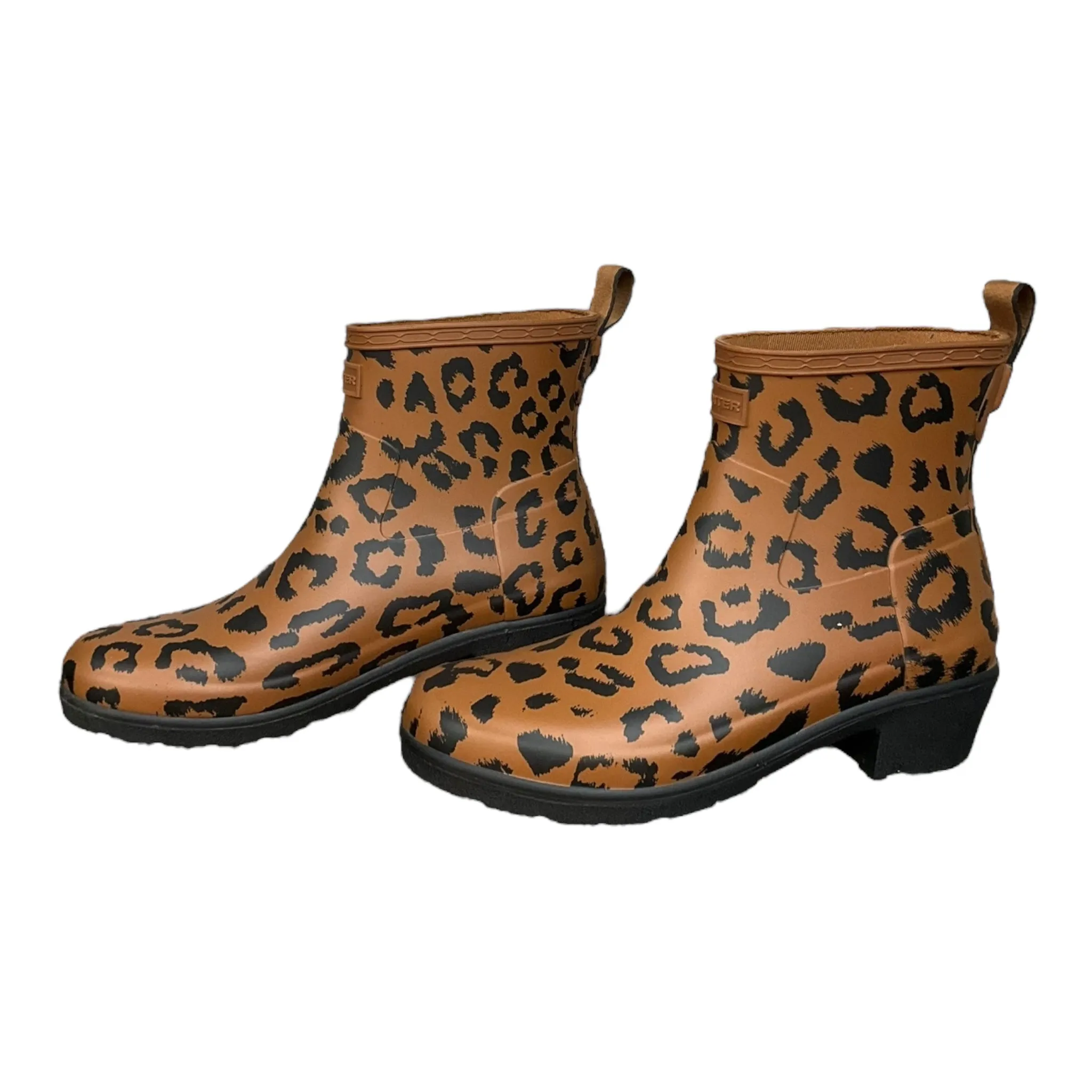 Animal Print Boots Rain Hunter, Size 7