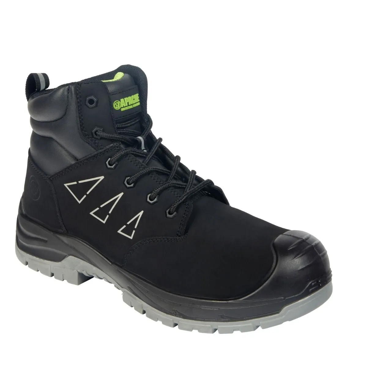 Apache Armstrong Water Resistant Non-metallic Wide Fit Safety Boot -BLACK