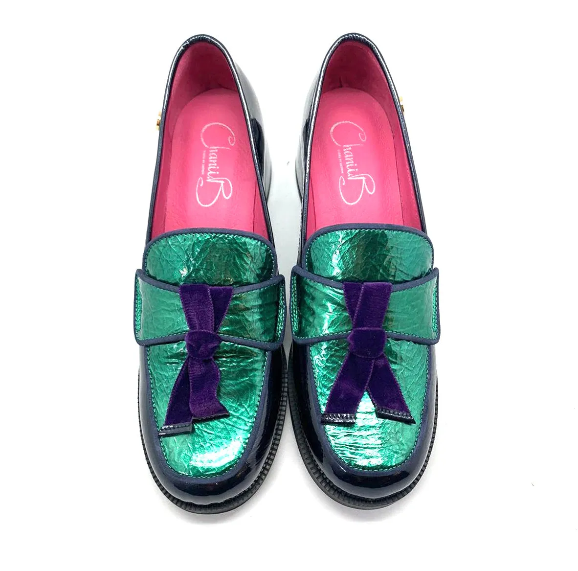 Arc - Navy and Green loafer