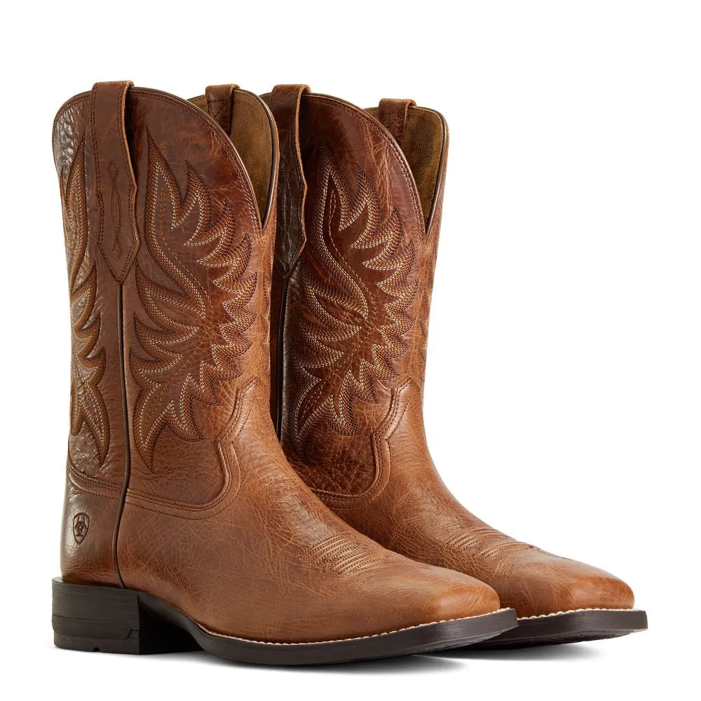 'Ariat' Men's 10.5" Brander Western Square Toe - Dark Tan