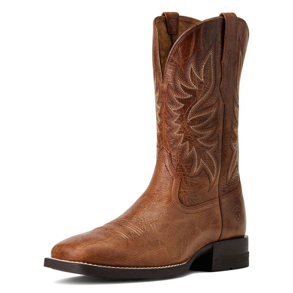 'Ariat' Men's 10.5" Brander Western Square Toe - Dark Tan