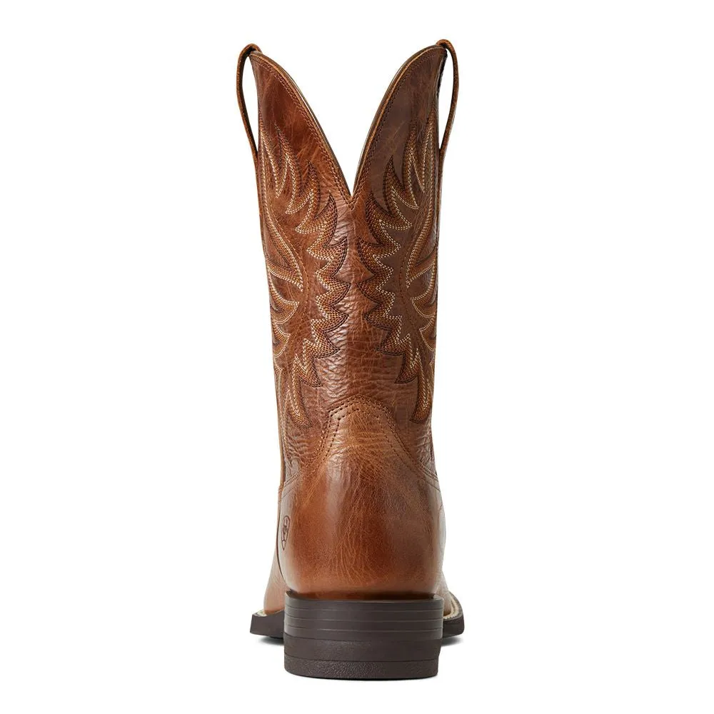 'Ariat' Men's 10.5" Brander Western Square Toe - Dark Tan