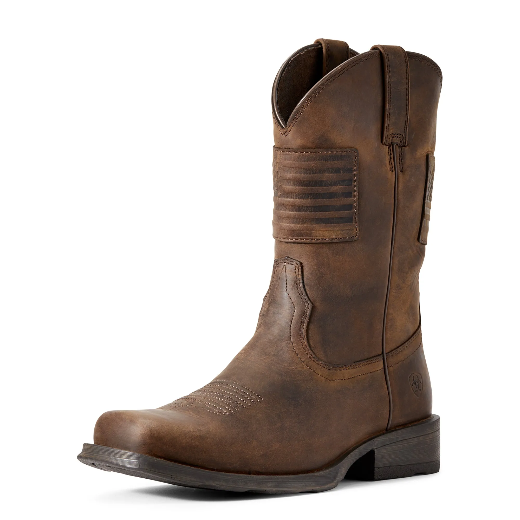 'Ariat' Men's 11" Rambler Patriot Square Toe - Brown