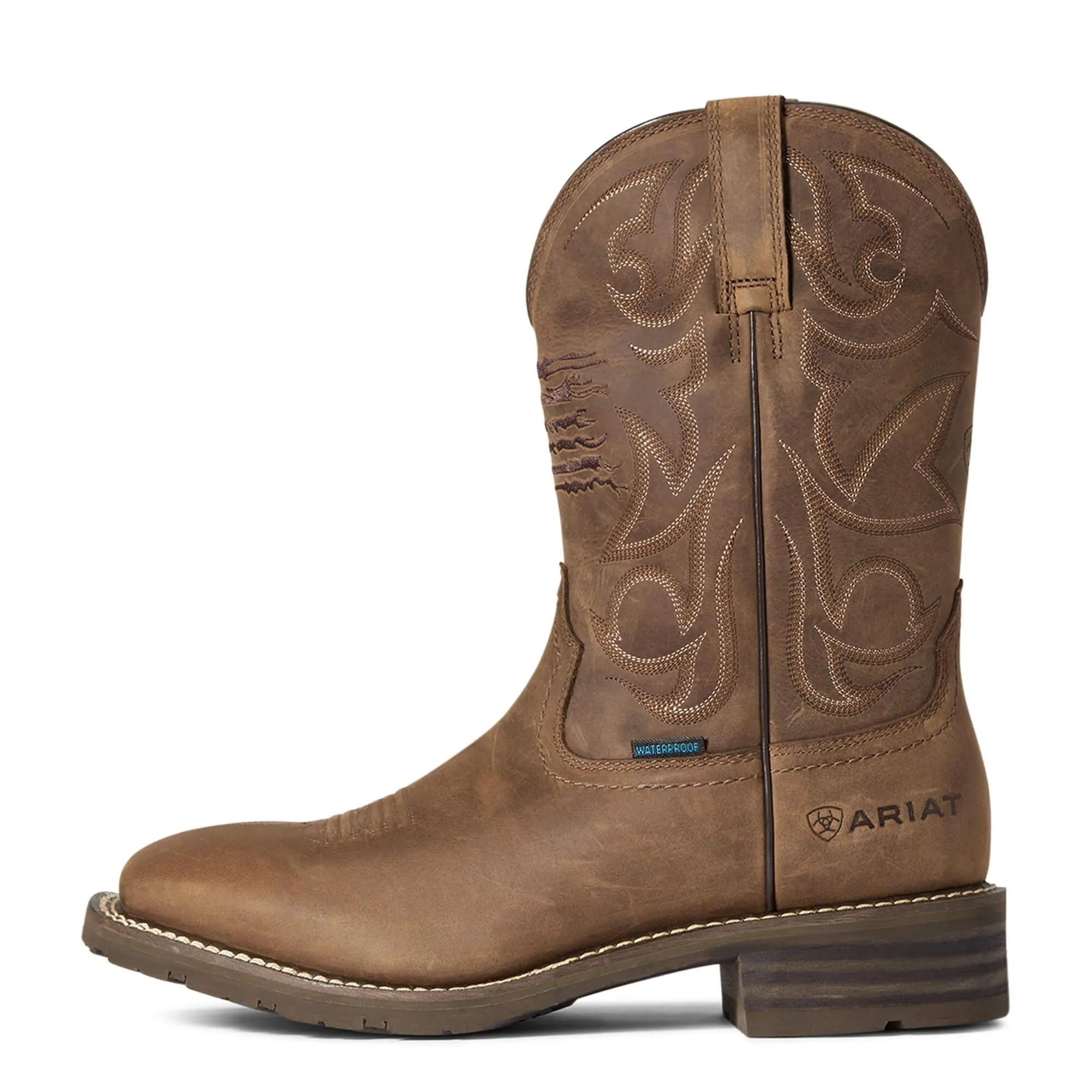 Ariat Men's Hybrid Patriot Waterproof Western Work Boots 10038354