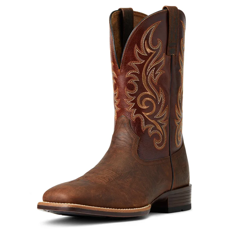 'Ariat' Men's Lasco Ultra Square Toe - Brown / Brown