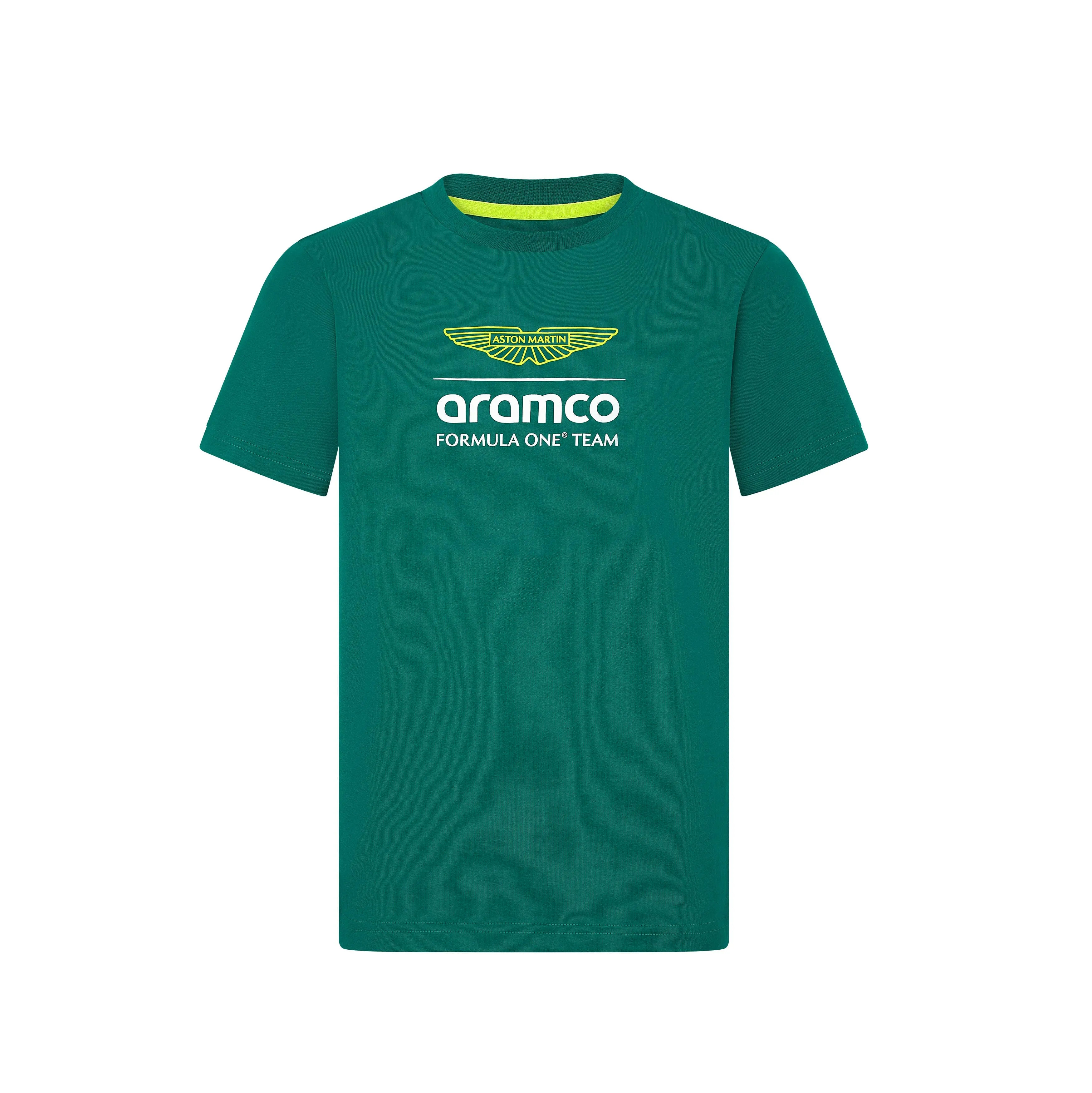 Aston Martin F1 Kids Logo T-Shirt - Youth Green/Lime