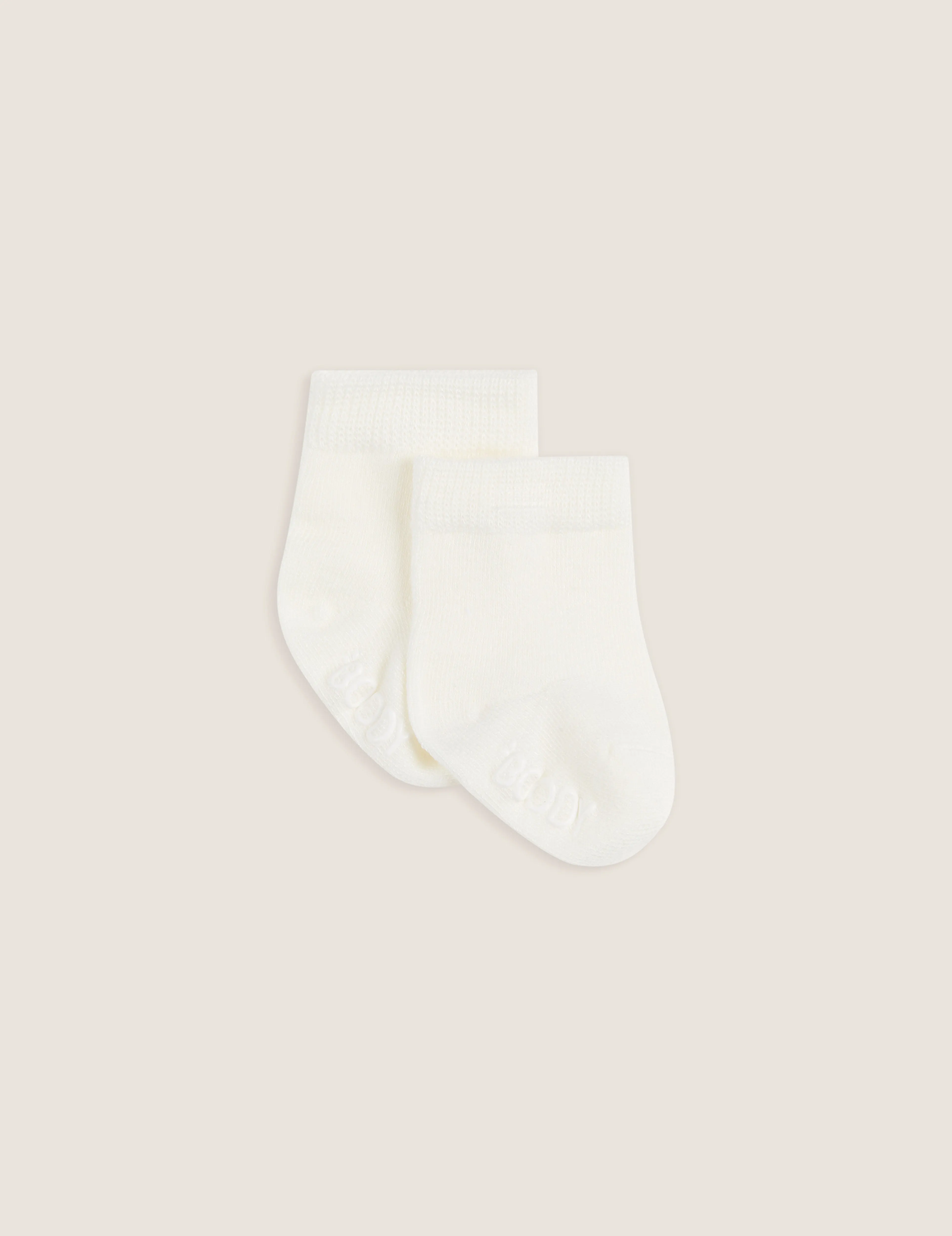 Baby Socks - Heather Grey, Natural White, Stripe