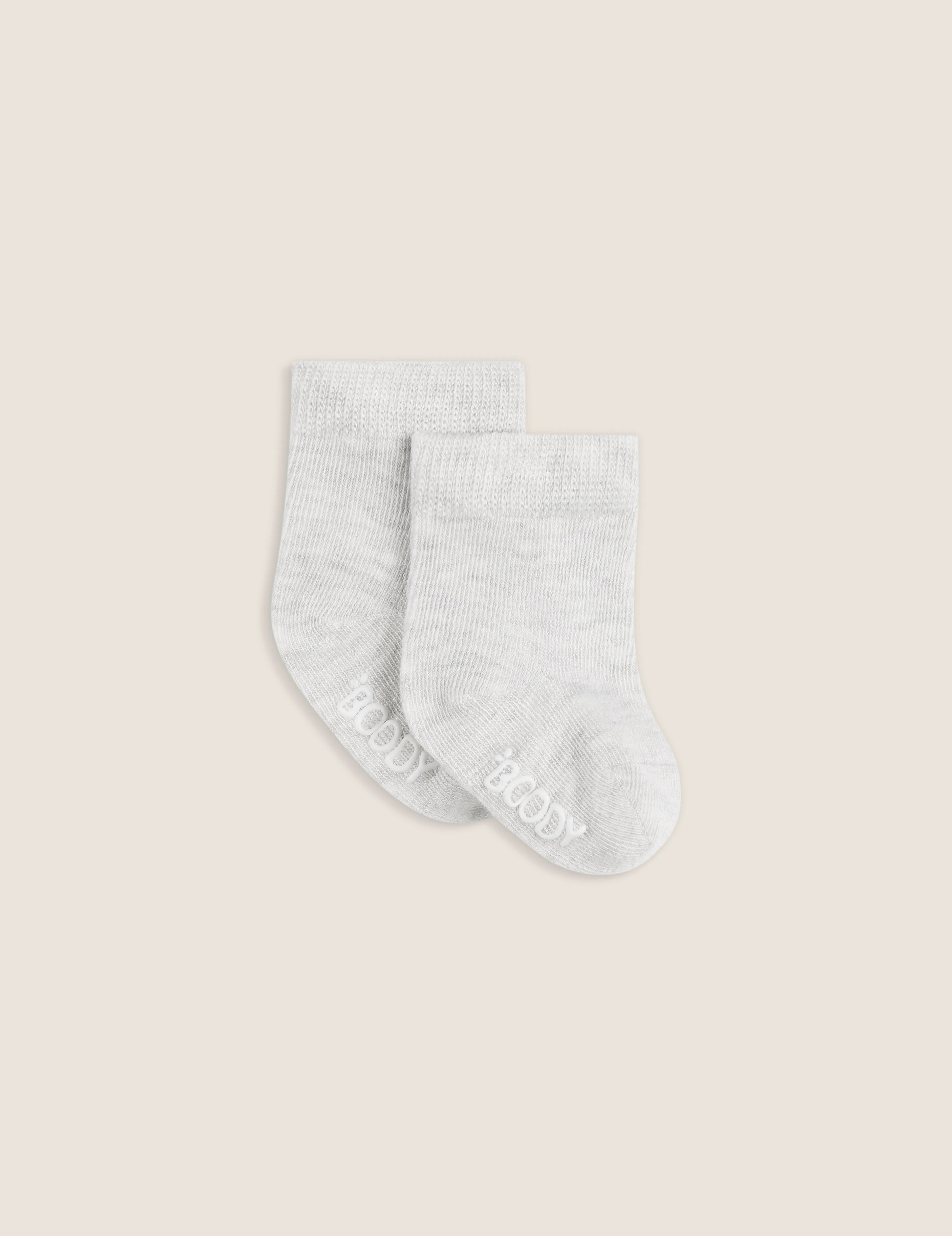 Baby Socks - Heather Grey, Natural White, Stripe