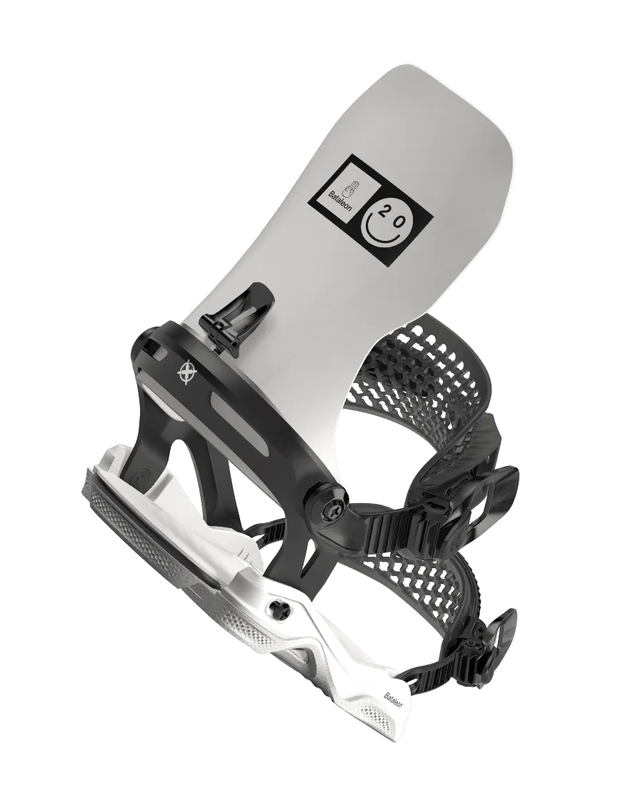 BATALEON 20Y AsymWrap Snowboard Bindings White 2024