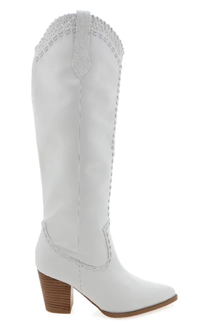 Billini Finley Cowboy Boot ~ White