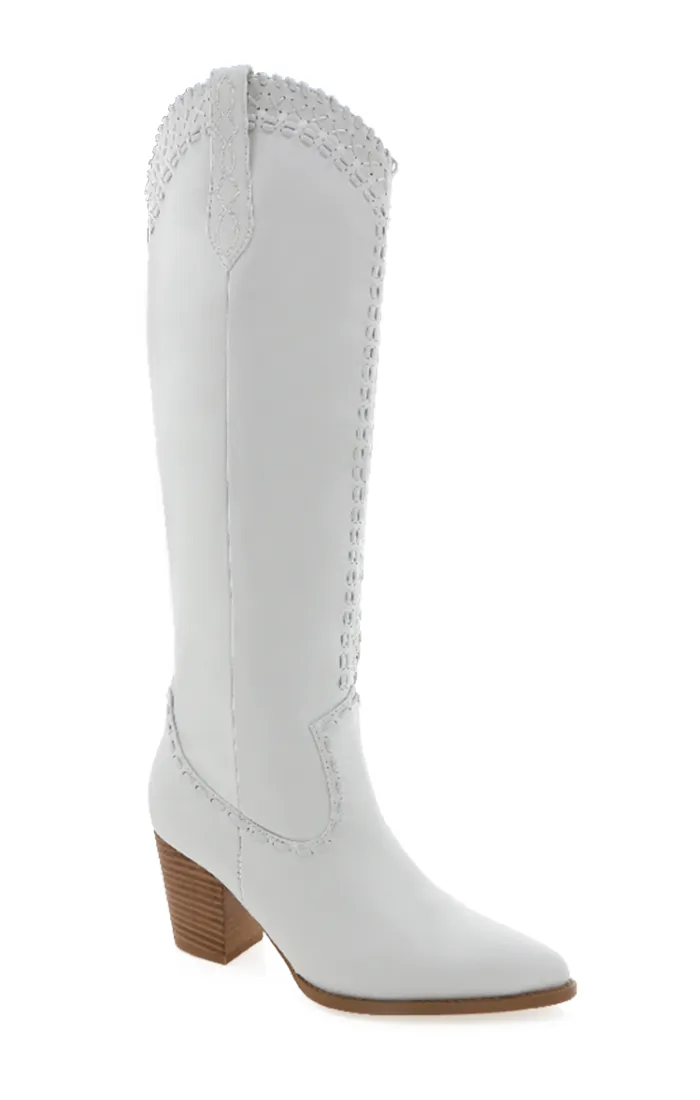 Billini Finley Cowboy Boot ~ White