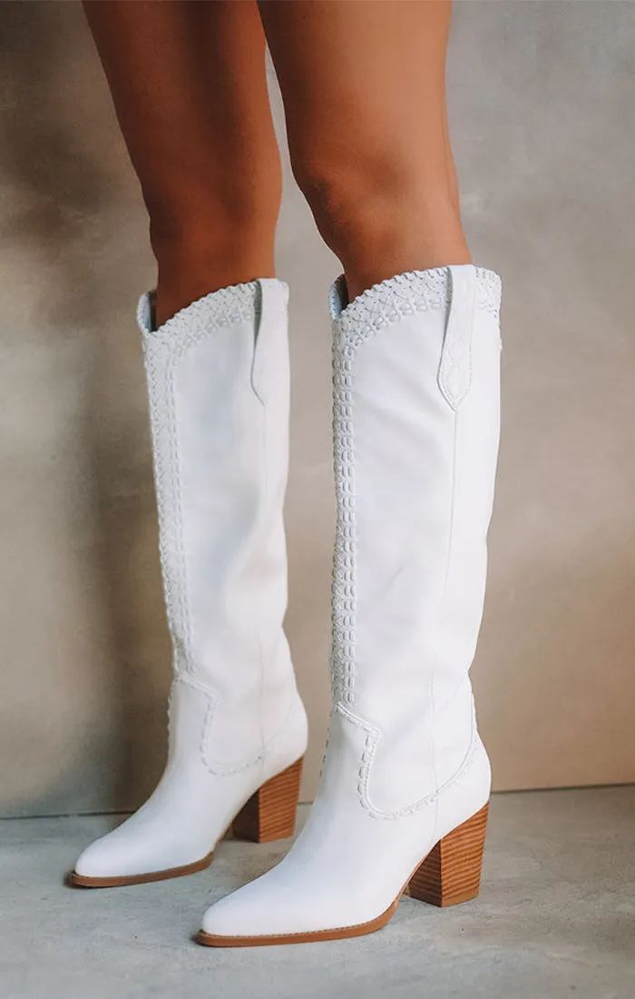 Billini Finley Cowboy Boot ~ White