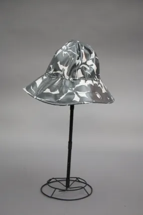 *Black & White Flowers Unlined Rain Hat $45 (RH 0814A)