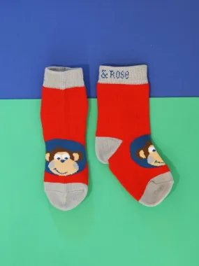 Blade and Rose Space Monkey Cotton Socks 小馬騮全棉嬰兒襪