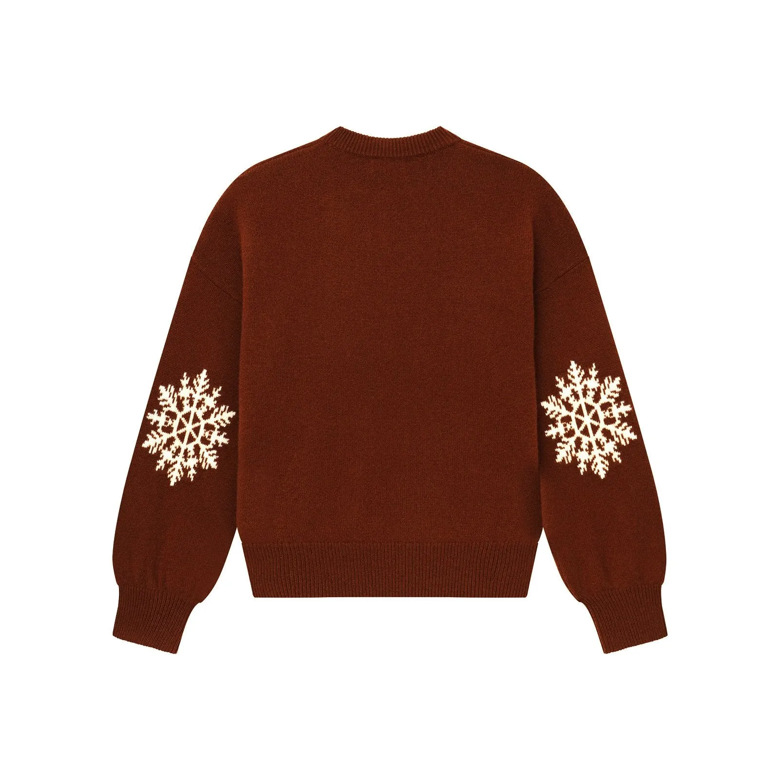 Cashmere Snowflake Crewneck Sweater