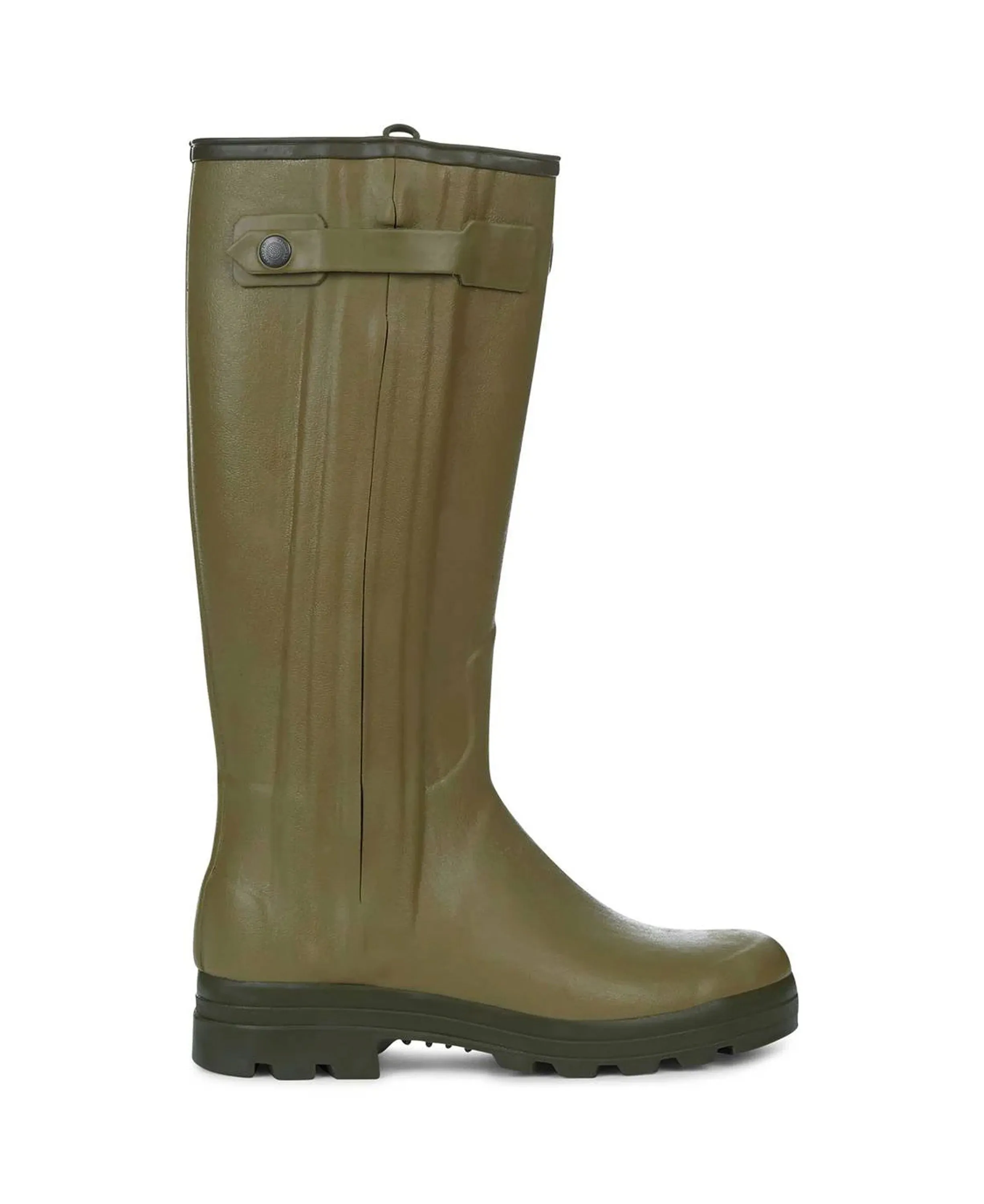 Chasseur Cuir Wellington Boots - Vert Vierzon