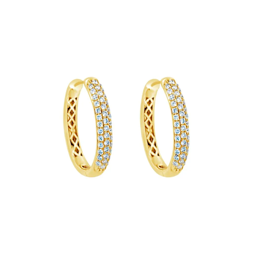 Clara by Martin Binder Pave Diamond Hoop Earrings (0.94 ct. tw.)