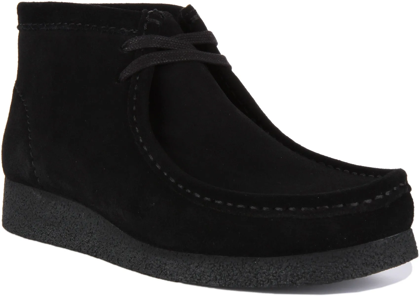 Clarks Wallabee Evo Boot In Black Suede For Men