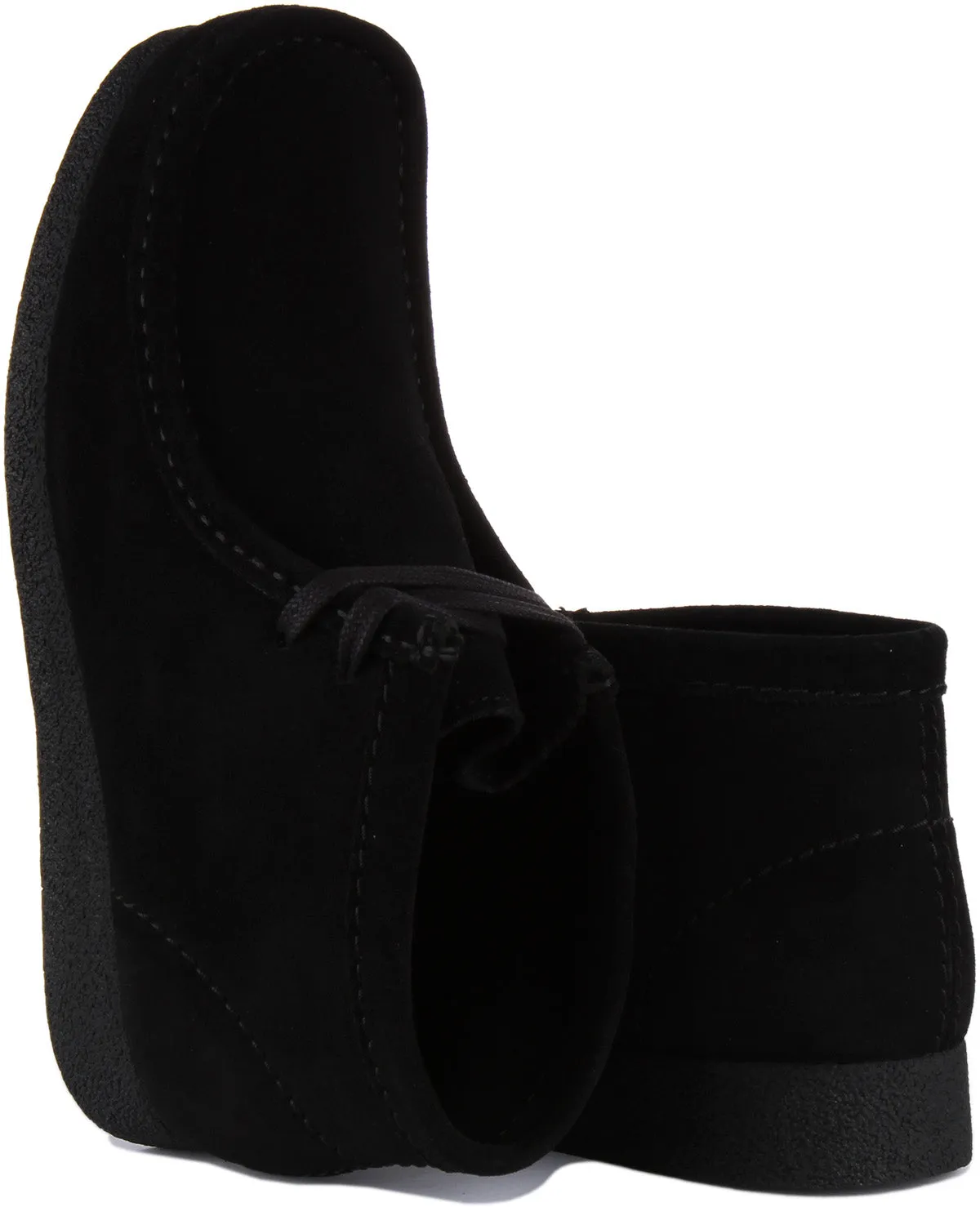 Clarks Wallabee Evo Boot In Black Suede For Men