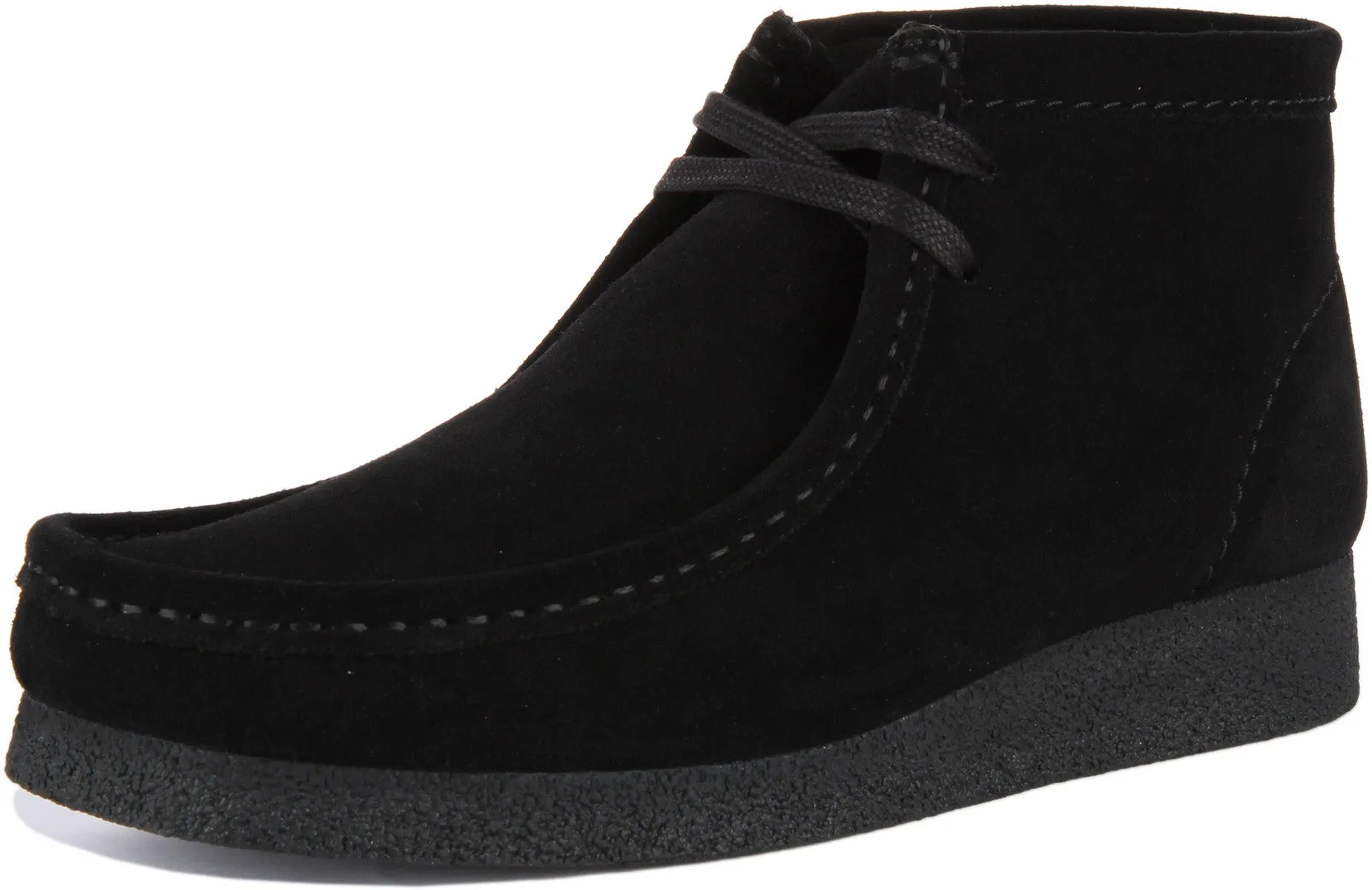 Clarks Wallabee Evo Boot In Black Suede For Men