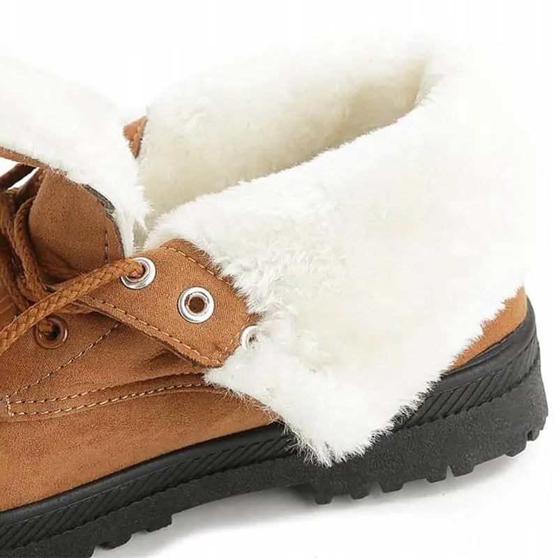 Classic heels suede women winter boots warm fur shoes Boots