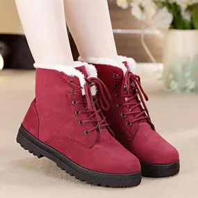 Classic heels suede women winter boots warm fur shoes Boots