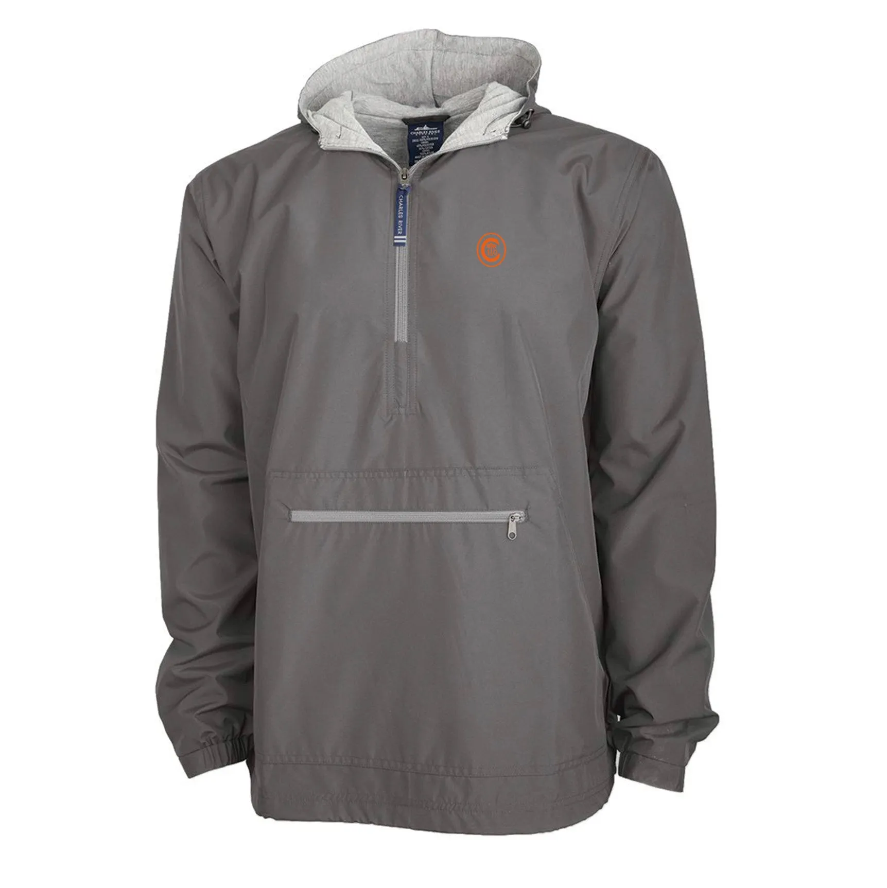 Clemson Ring Crest 1/4 Zip Lightweight Pullover in Grey