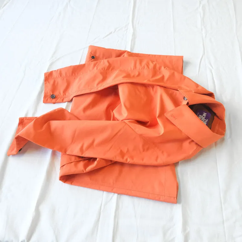 concealed placket rain coat