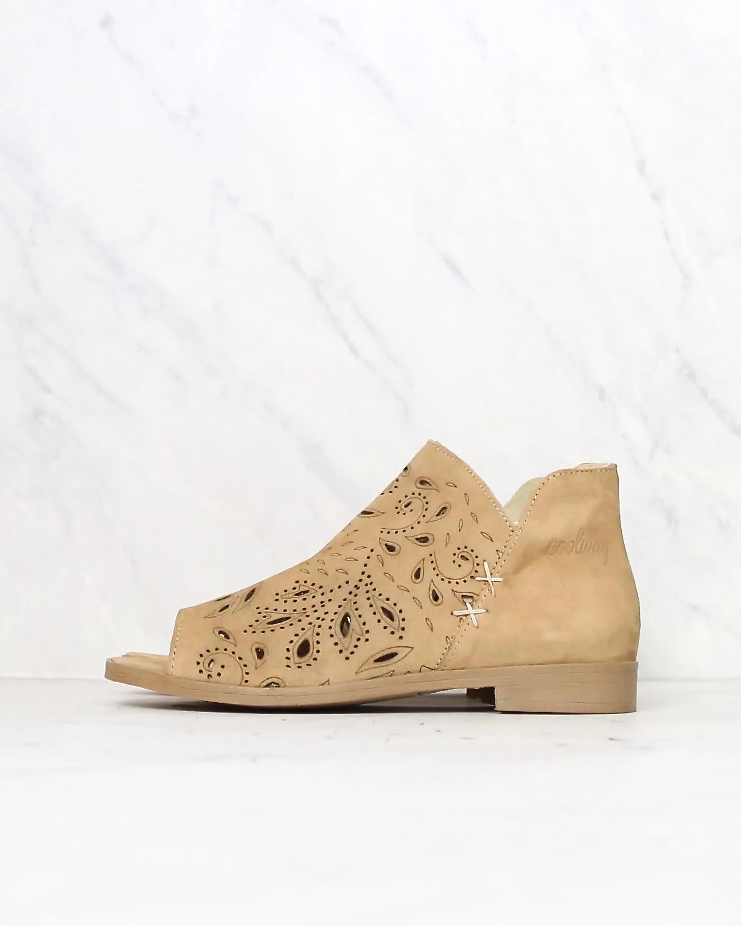 Coolway - Nelia Laser Cut Open Toe Bootie in More Colors