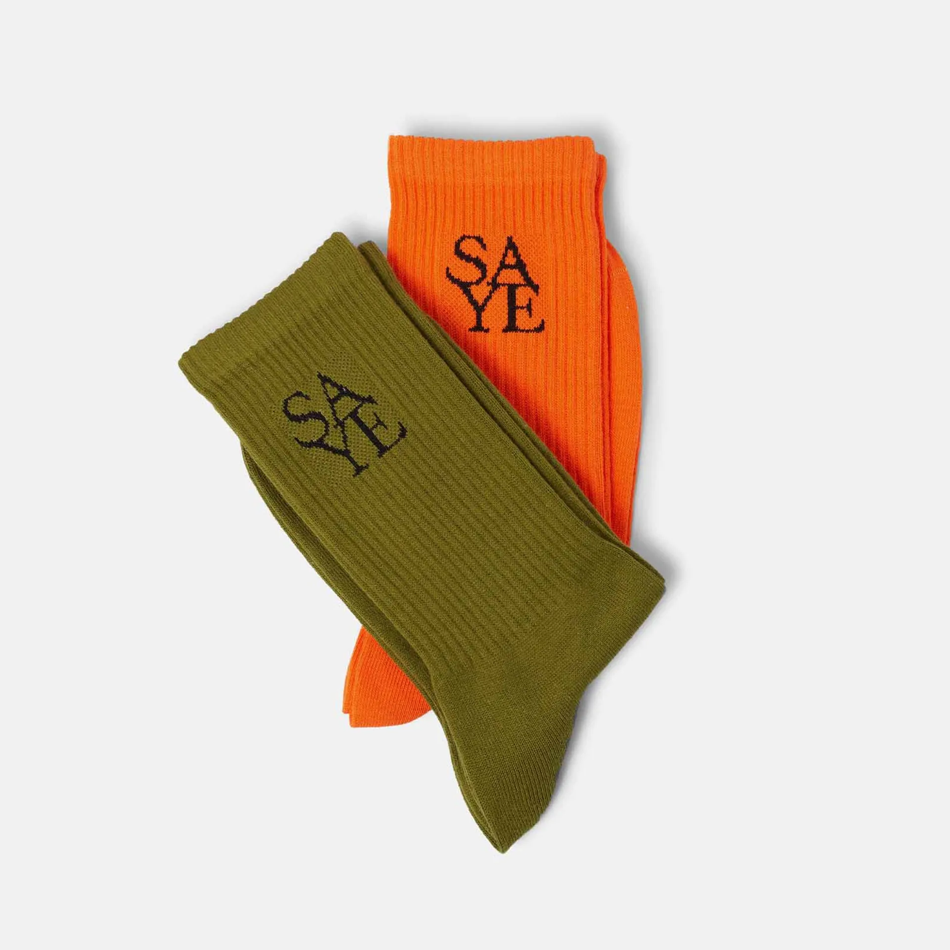 Crew Everyday Socks - Green & Orange