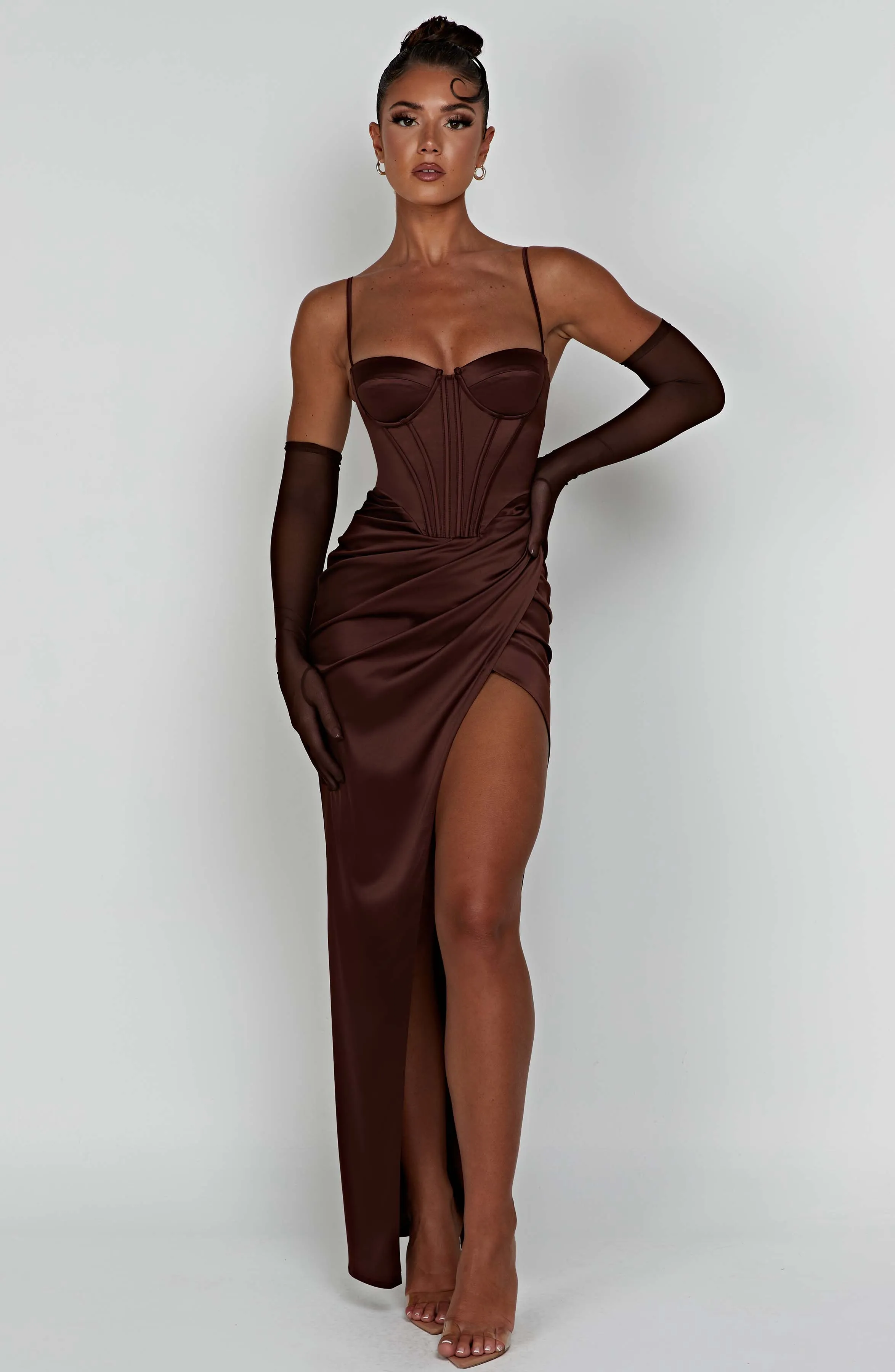 Despina Maxi Dress - Chocolate