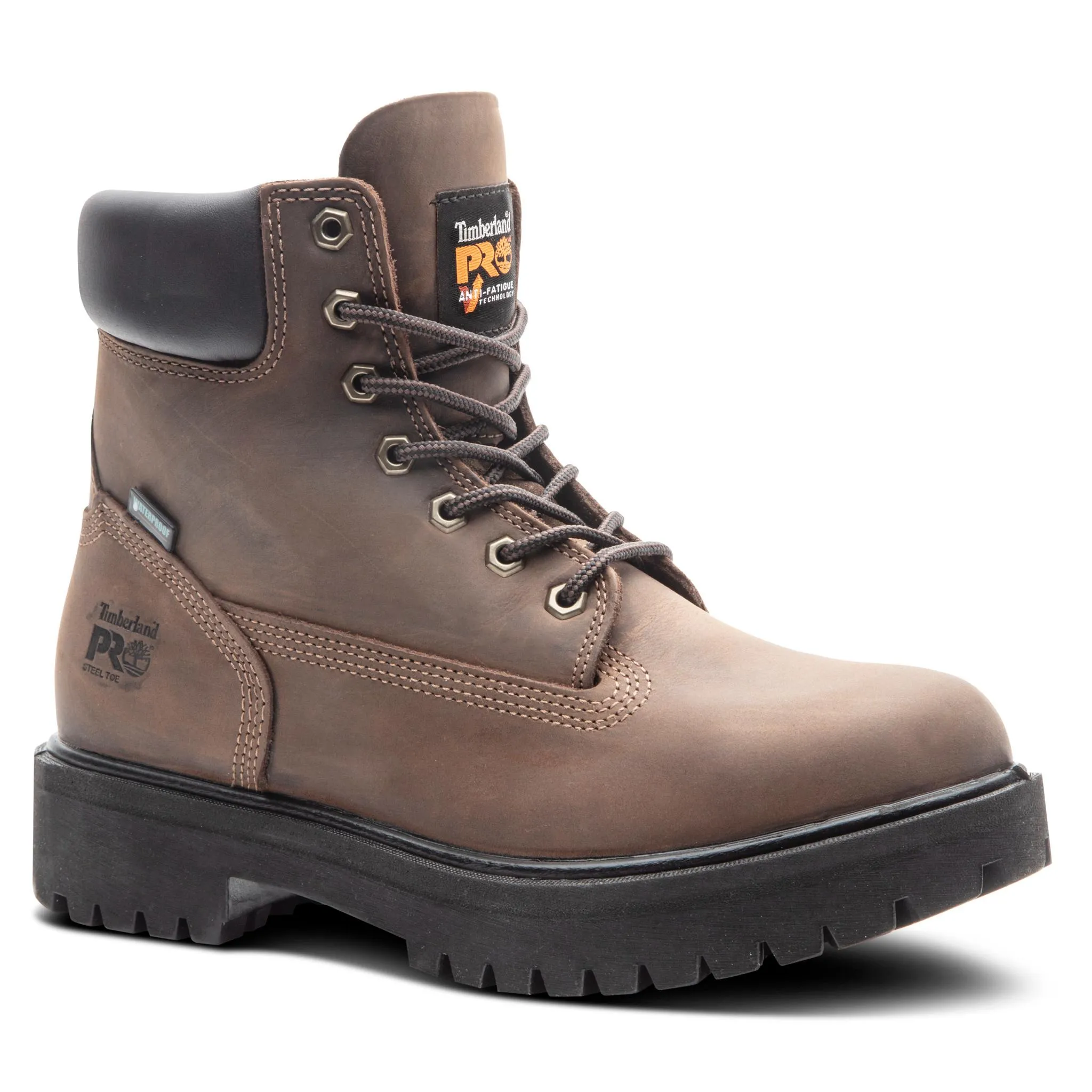 Direct Attach 6 Inch Steel-Toe Waterproof Ins 200G Work Boot Dark Brown