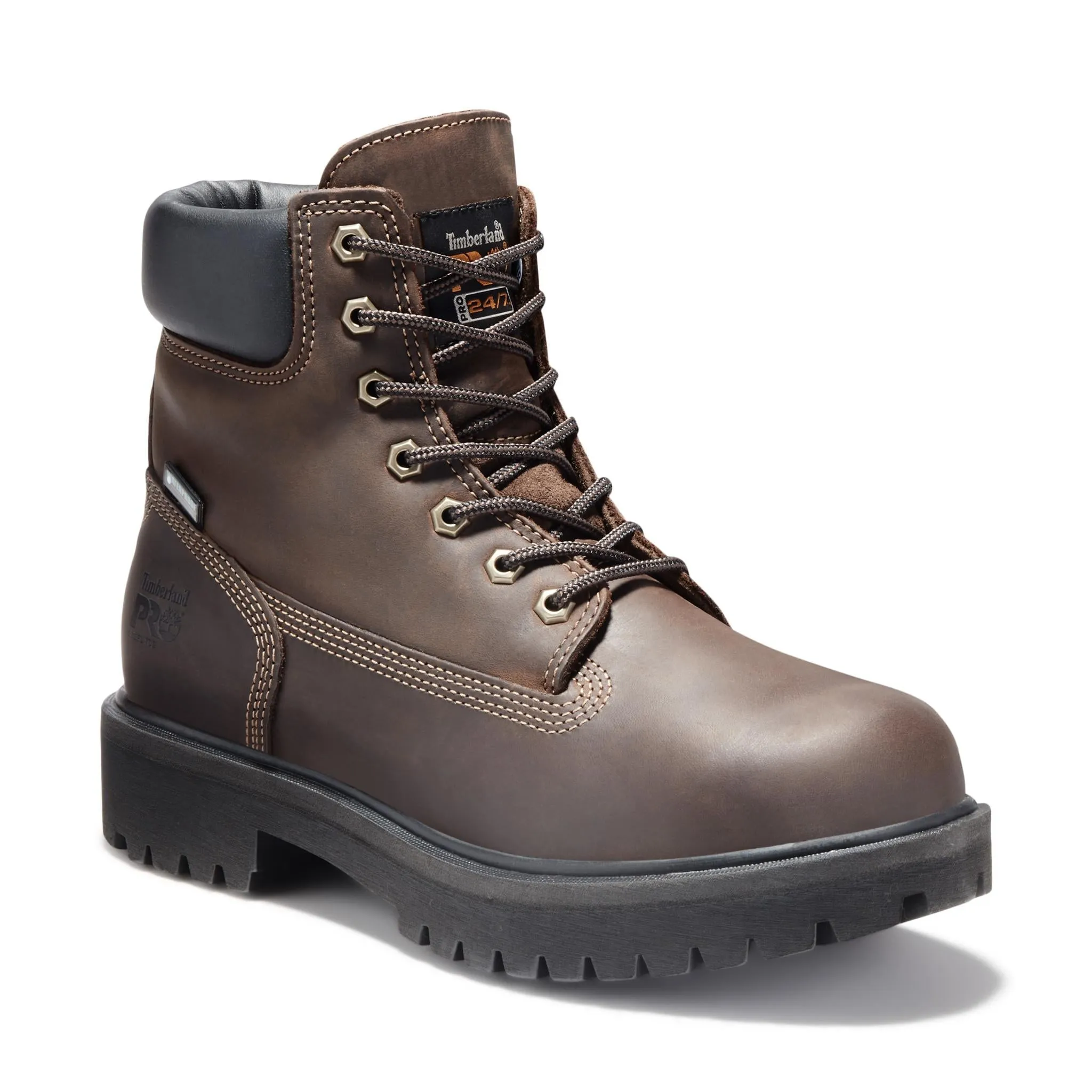 Direct Attach 6 Inch Steel-Toe Waterproof Ins 200G Work Boot Dark Brown