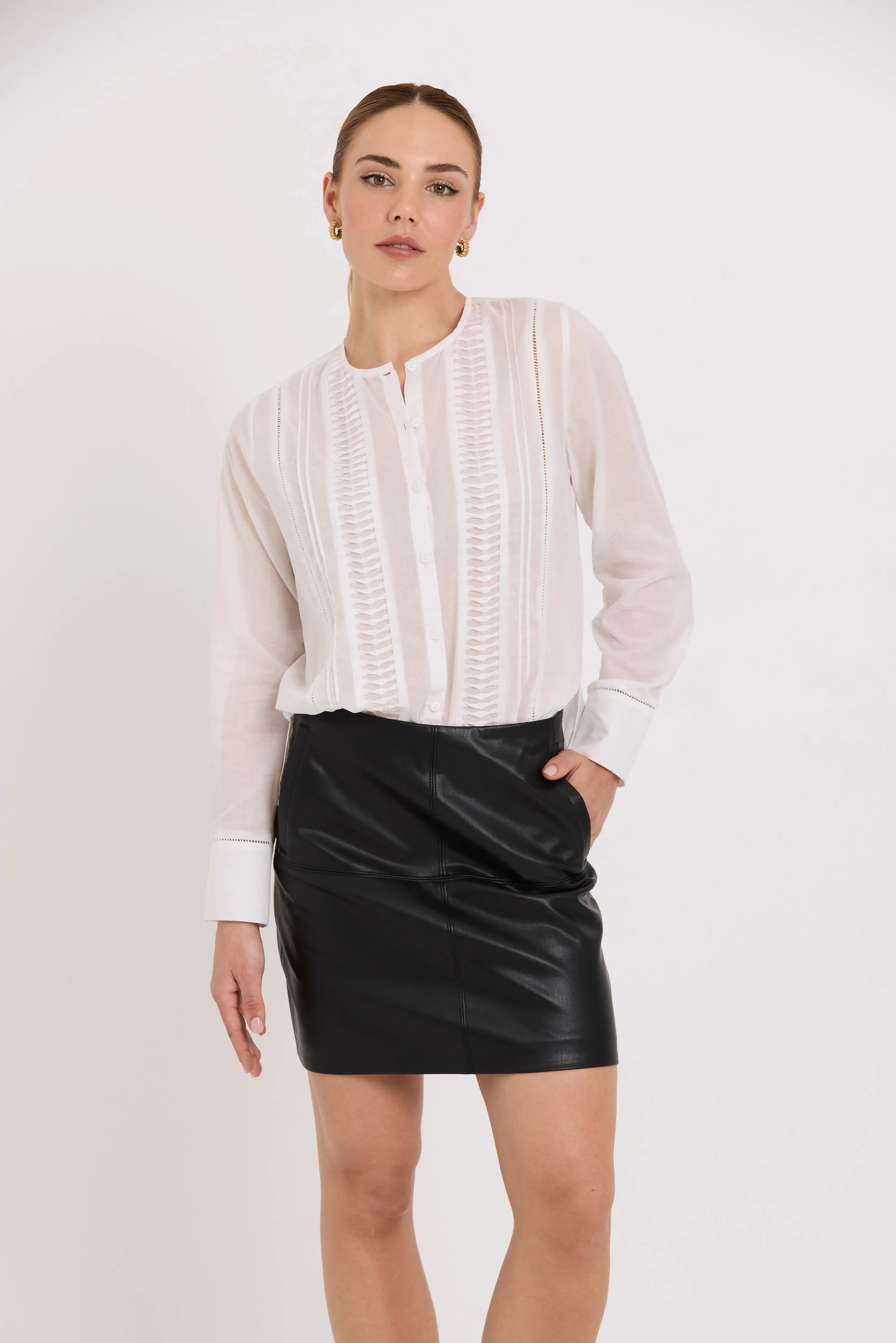 Emili Mini Skirt | Vegan Black