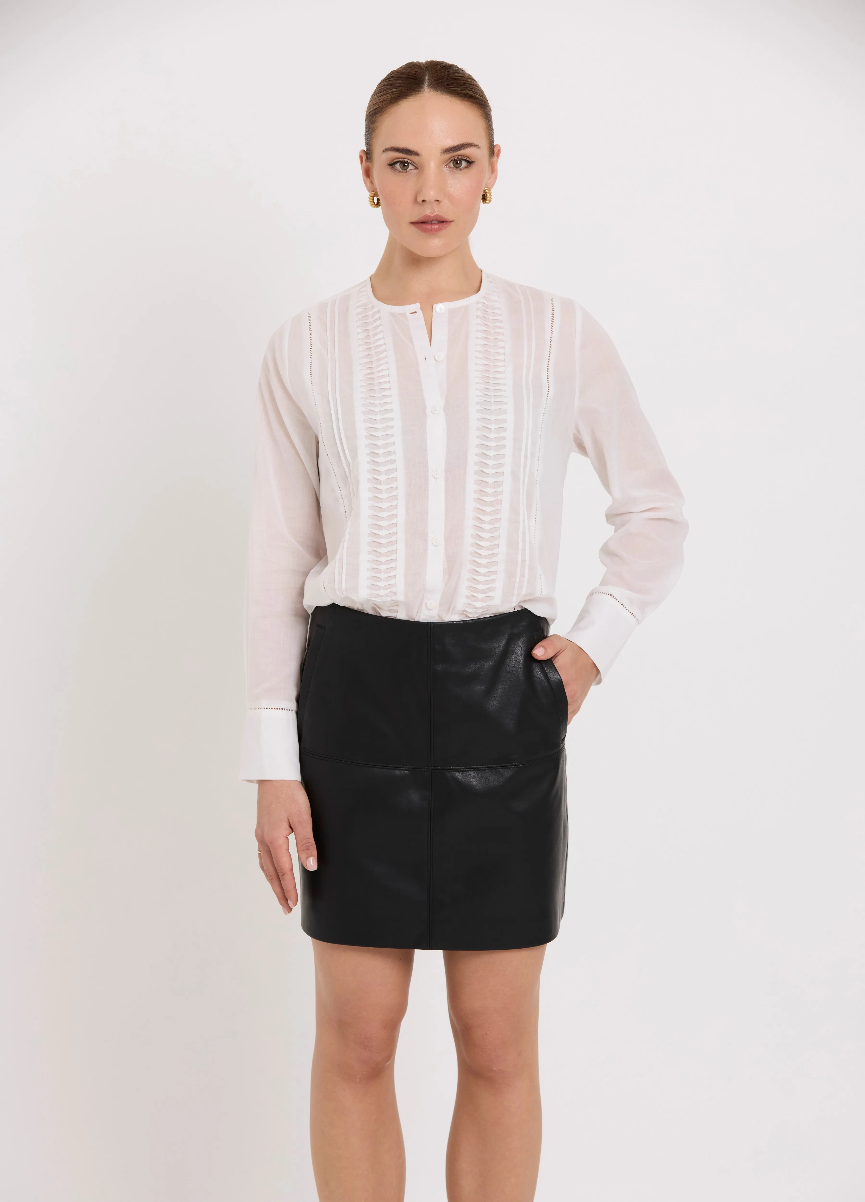 Emili Mini Skirt | Vegan Black