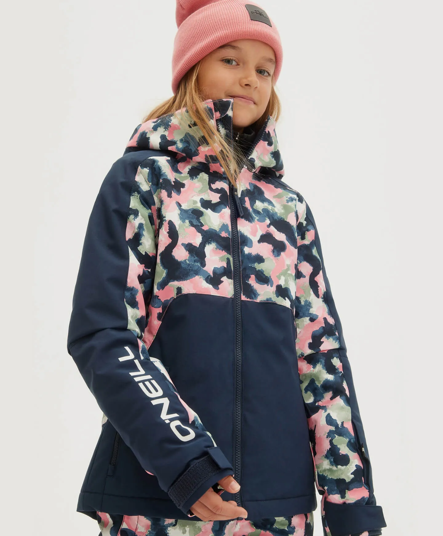 Girl's Adelite AOP Snow Jacket - Blue AOP